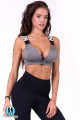 Топ Lace-up sport bra N694 Grey