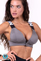 Топ Lace-up sport bra N694 Grey