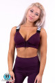 Топ Lace-up sport bra N694 Burgundy