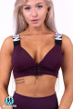 Топ Lace-up sport bra N694 Burgundy